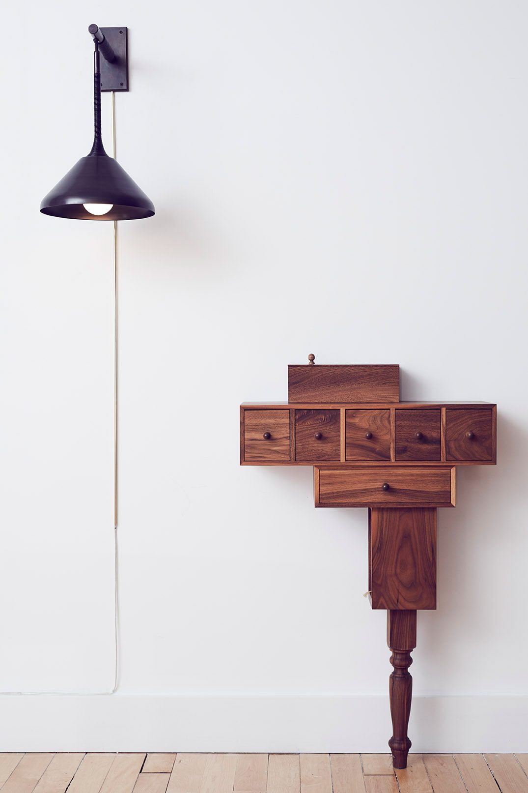 Pelle's Entry Console and Stem Shade Sconce