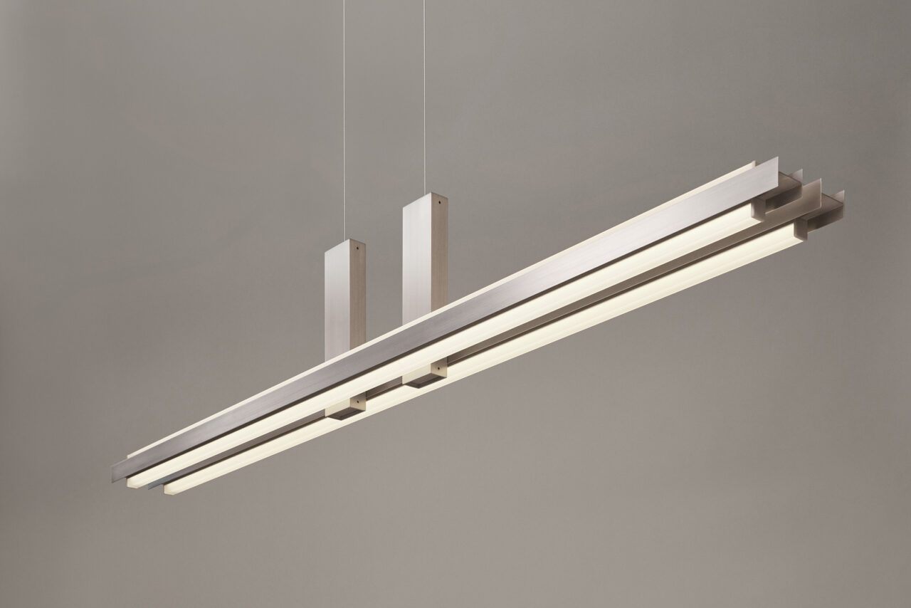 Pelle's Channel Light in waxed brushed aluminum