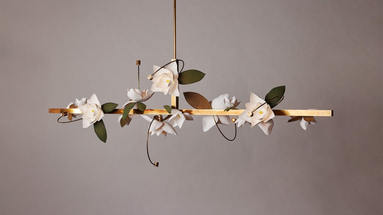 Pelle's Lure Chandelier 6 with Leaves