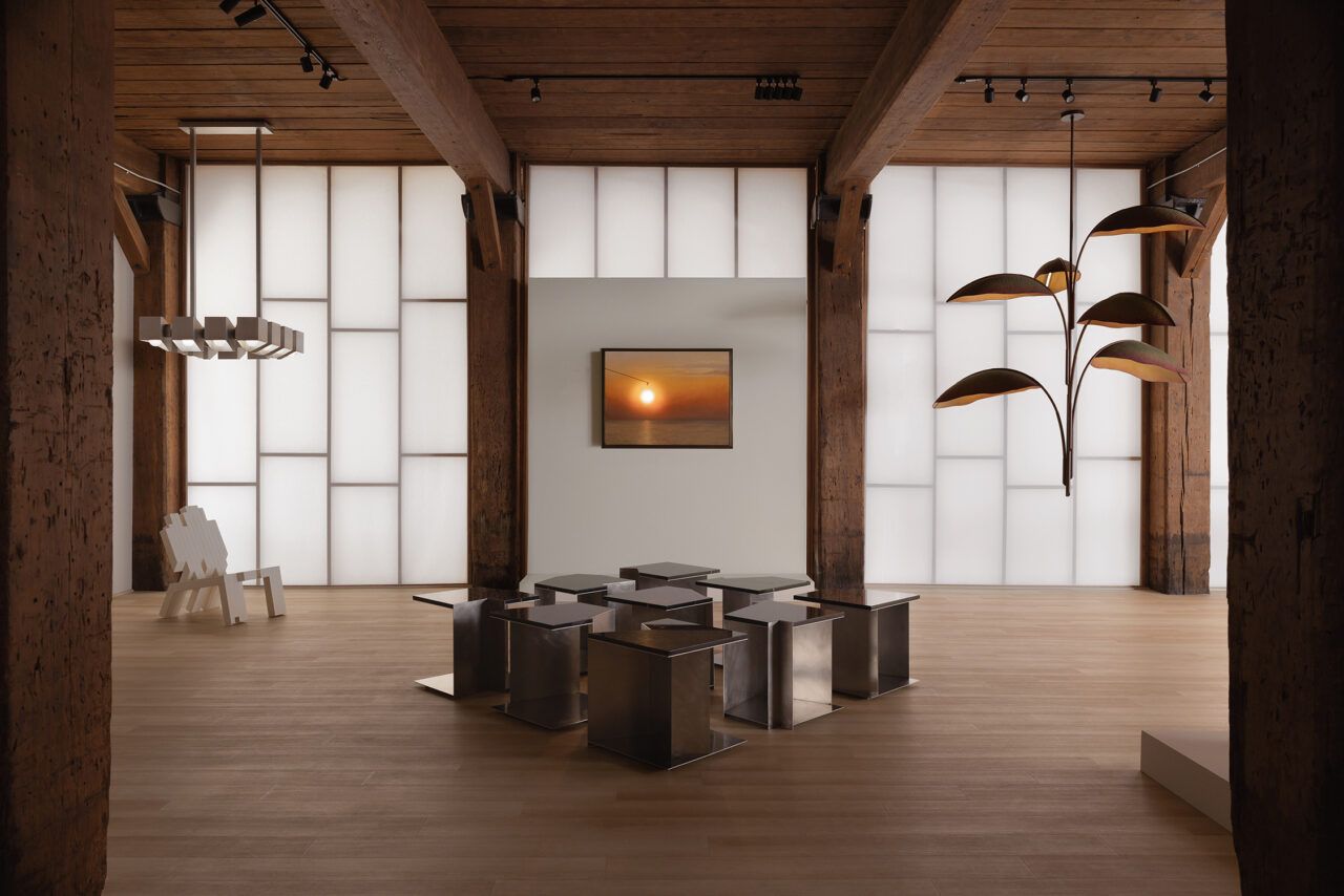 Pelle Sunlit Painting in the Gallery Showroom